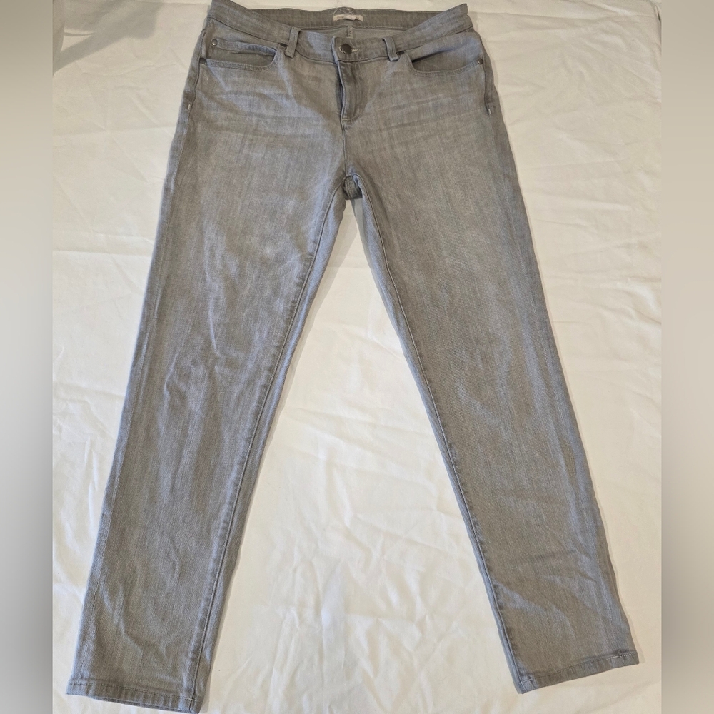 Eileen Fisher Women's Gray Jeans Size 8 Organic Cotton Skinny Modern Casual